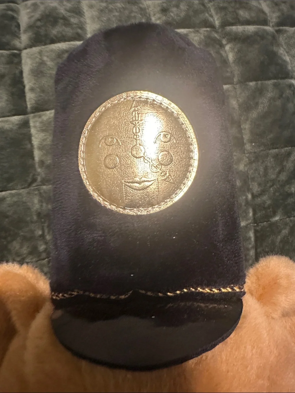 FAO Schwarz Red-Jacketed Tan Bear with Black Hat
